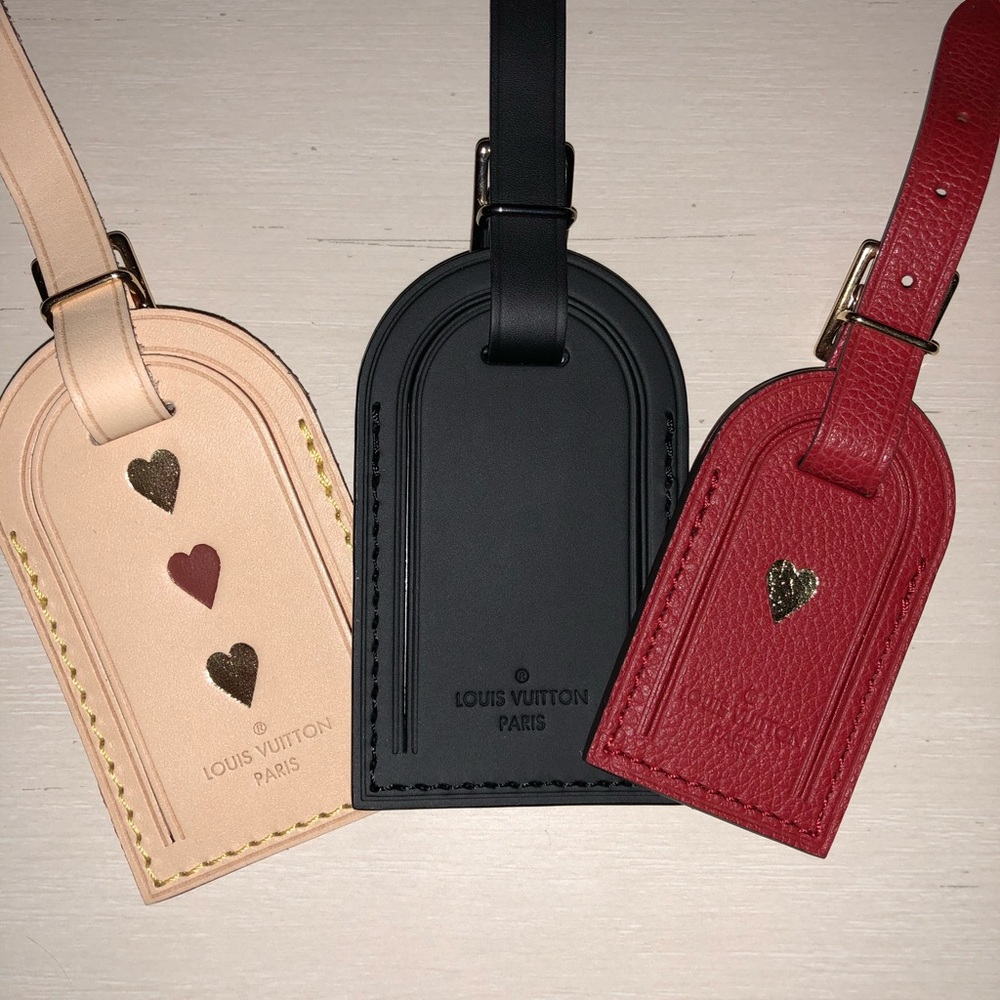 Louis Vuitton Matte Black Luggage Tag Large